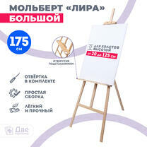Без бренда «Мольберт Две картинки лира с полочкой, 175 см» в Новосибирске 