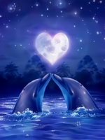 Без бренда «Дельфины под луной вида сердца» в Новосибирске 