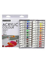 Без бренда «Коробка 24 шт.: Акриловые краски «Две картинки» 24 шт. по 12 мл, проф. пигмент» в Новосибирске 