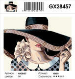 Картина по номерам 40x50 Женщина в черной шляпе
