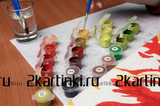 Картина по номерам 40x50 GX8999 Лев в стиле поп-арт за 995 руб. в интернет-магазине в Новосибирске Картина по номерам 40x50 Лев в стиле поп-арт