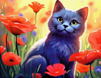 Без бренда «Серый котик и маки» в Новосибирске 