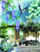 Без бренда «Сад с беседкой, цветами и птицей» в Новосибирске 