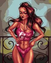 Без бренда «Девушка в нижнем белье с бокалом вина» в Новосибирске 